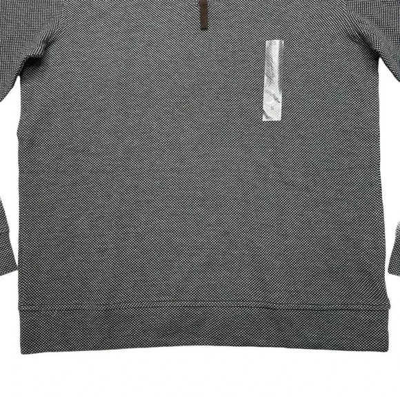 Tasso Elba 1/4 Zip Grey Cotton Blend Mens Sweater Size Small - Picture 4 of 10